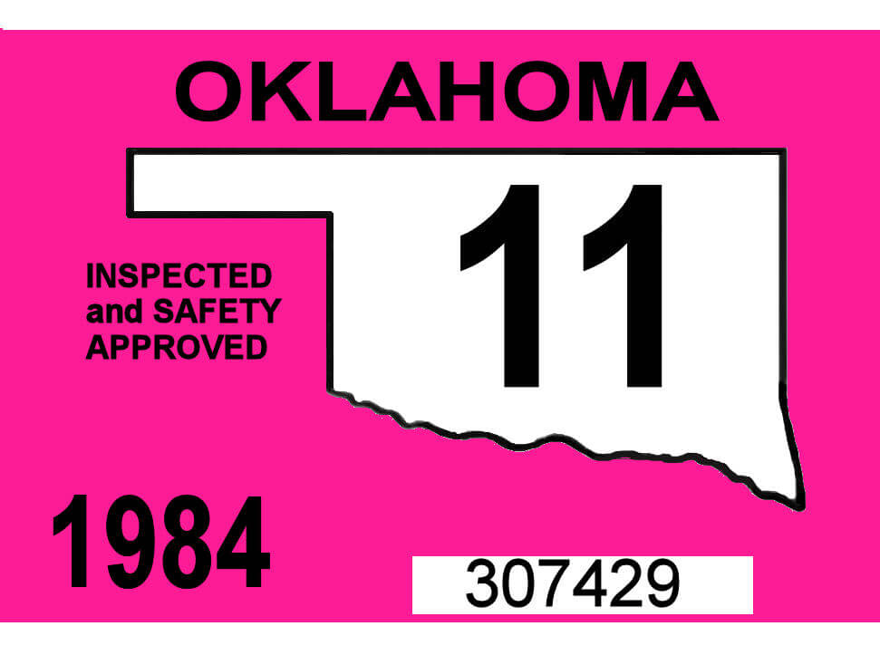 (image for) 1984 Oklahoma Inspection Sticker